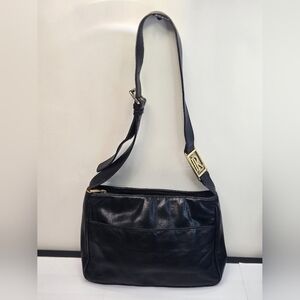 Ralph Lauren Black Leather Crossbody Bag